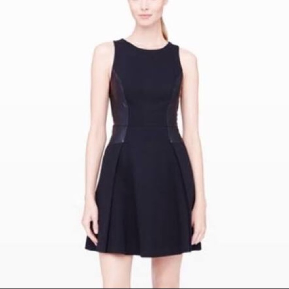 NWOT - Club Monaco Black Leather Dress